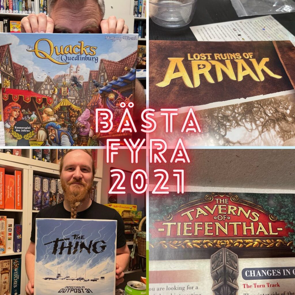 Tack till alla som spelat br&auml;dspel med mig paw rikh tit. Det h&auml;r &auml;r de fyra spel som f&aring;tt h&ouml;gst betyg under &aring;ret.